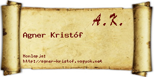Agner Kristóf névjegykártya